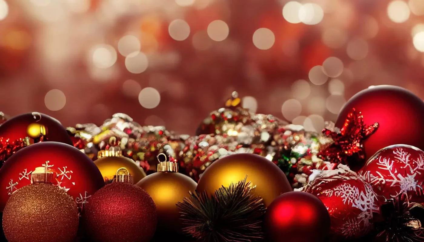 Christmas Ornaments Ii 14’X8’ Ultracloth (168 X 96 Inch) Backdrop