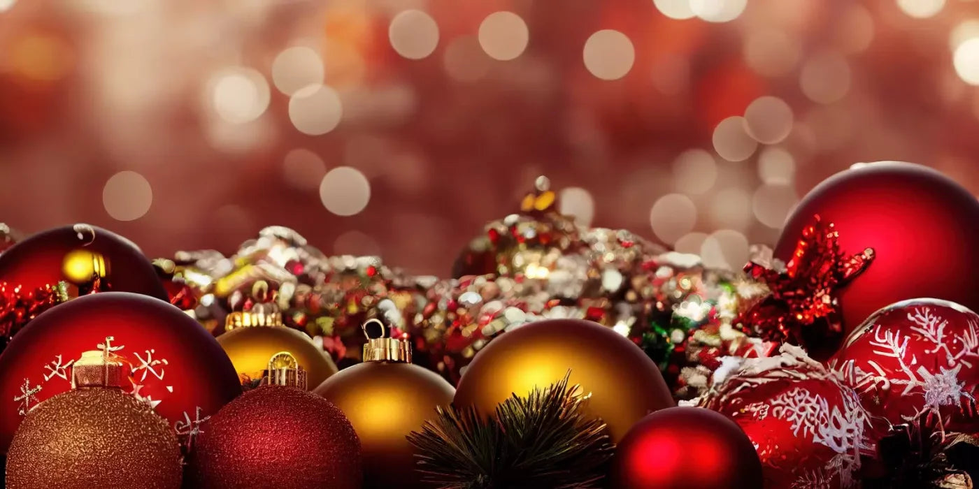 Christmas Ornaments Ii 20’X10’ Ultracloth (240 X 120 Inch) Backdrop