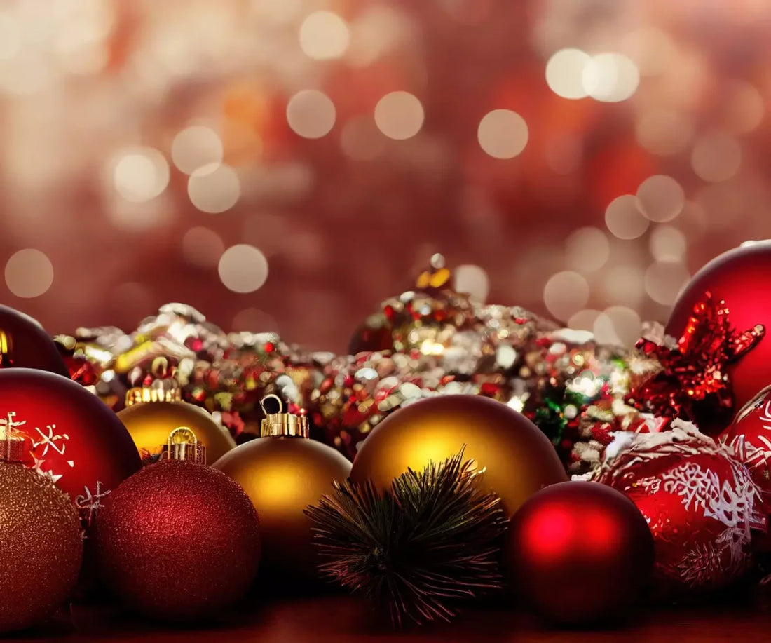 Christmas Ornaments Ii 5’X4’2 Fleece (60 X 50 Inch) Backdrop