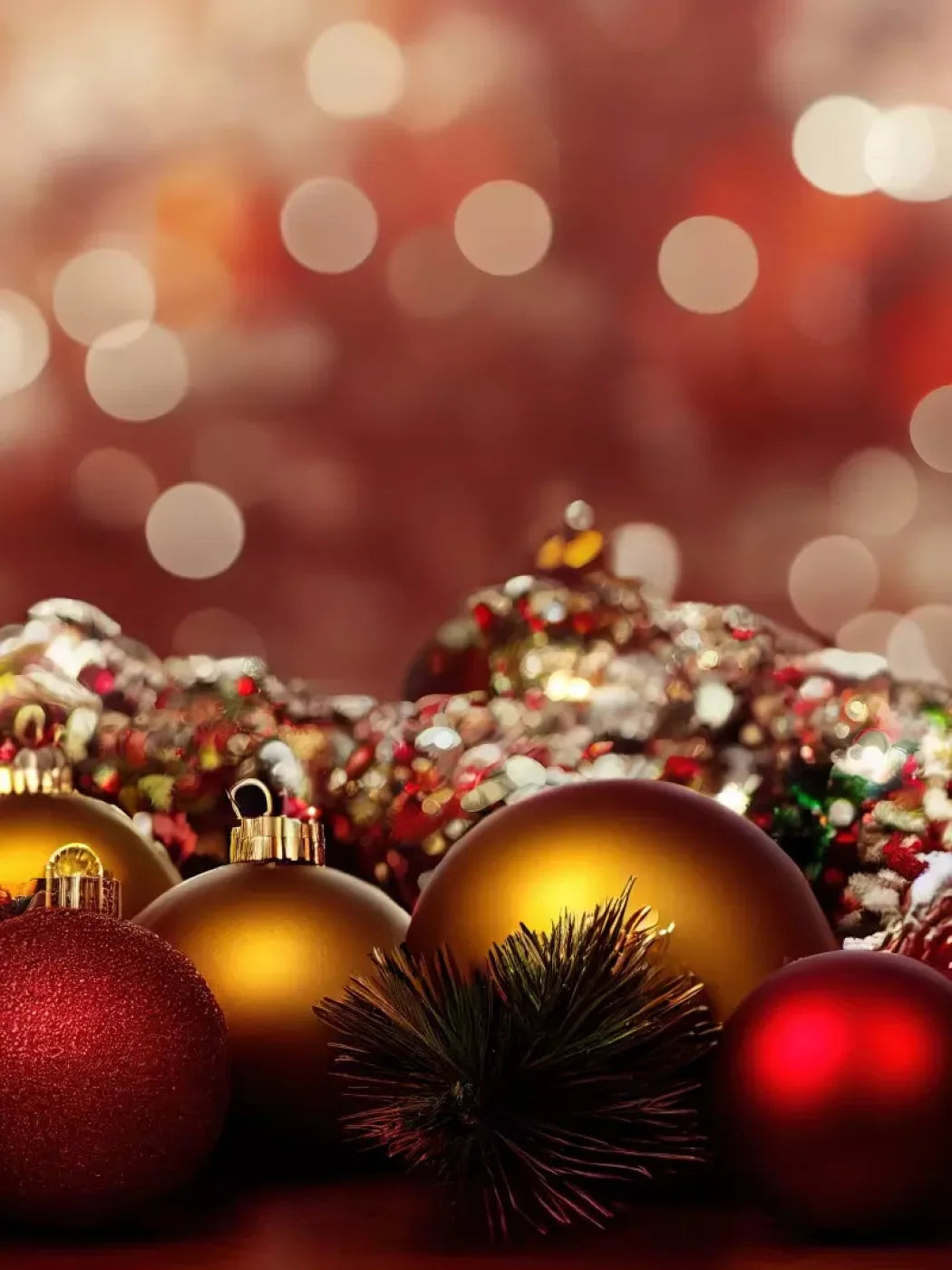Christmas Ornaments Ii 6’X8’ Fleece (72 X 96 Inch) Backdrop