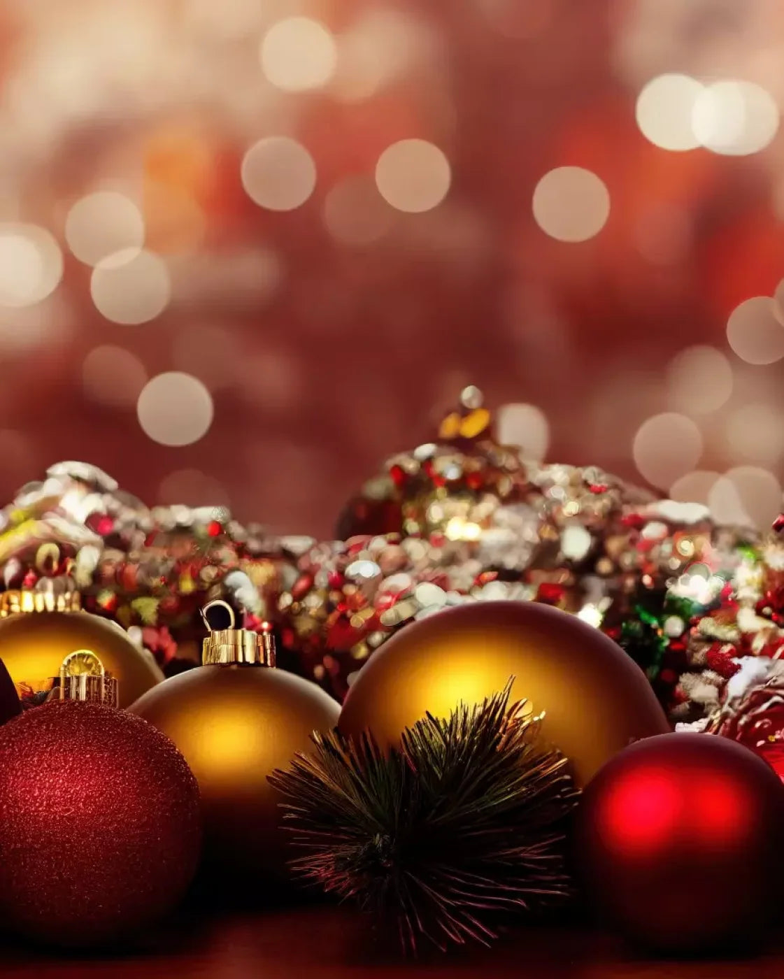 Christmas Ornaments Ii 8’X10’ Fleece (96 X 120 Inch) Backdrop