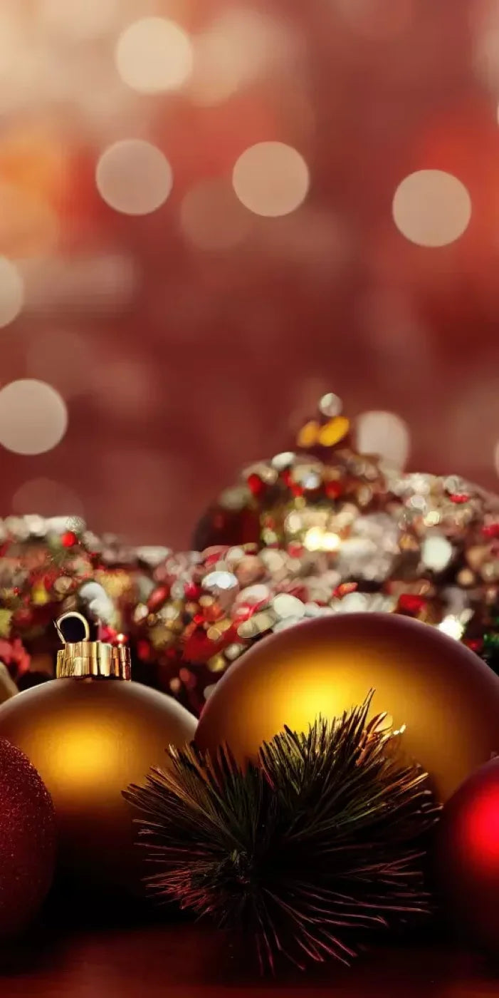 Christmas Ornaments Ii 8’X16’ Ultracloth (96 X 192 Inch) Backdrop