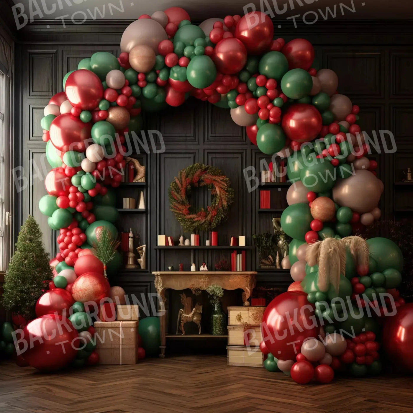 Christmas Parties 10X10 Ultracloth ( 120 X Inch ) Backdrop