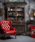 Black , Red Backdrop for Photography