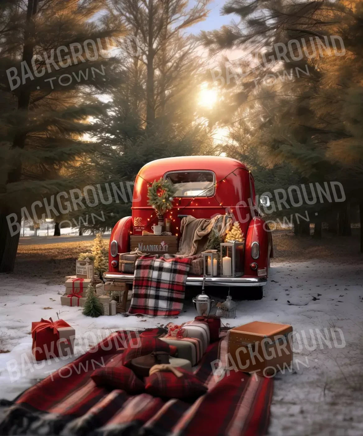 Christmas Picnic Iii 10’X12’ Ultracloth (120 X 144 Inch) Backdrop
