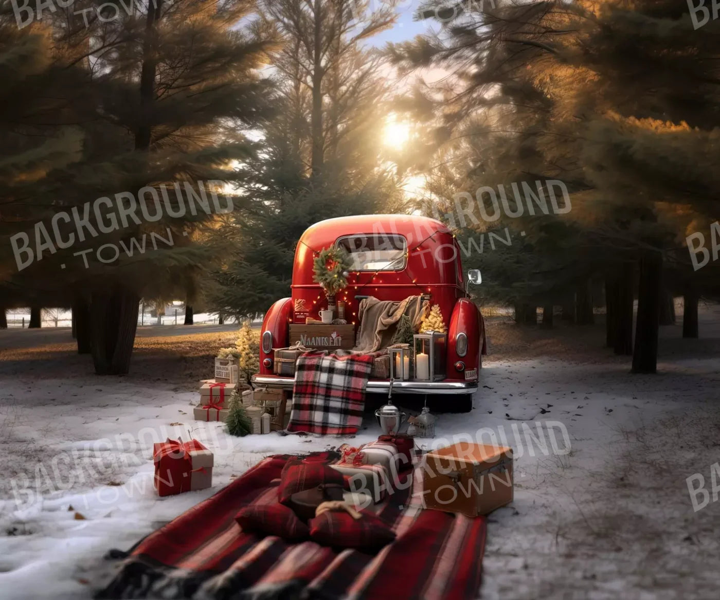 Christmas Picnic Iii 12’X10’ Ultracloth (144 X 120 Inch) Backdrop