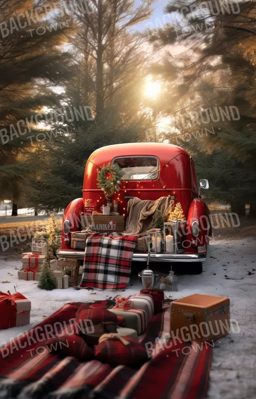 Christmas Picnic Iii 9’X14’ Ultracloth (108 X 168 Inch) Backdrop