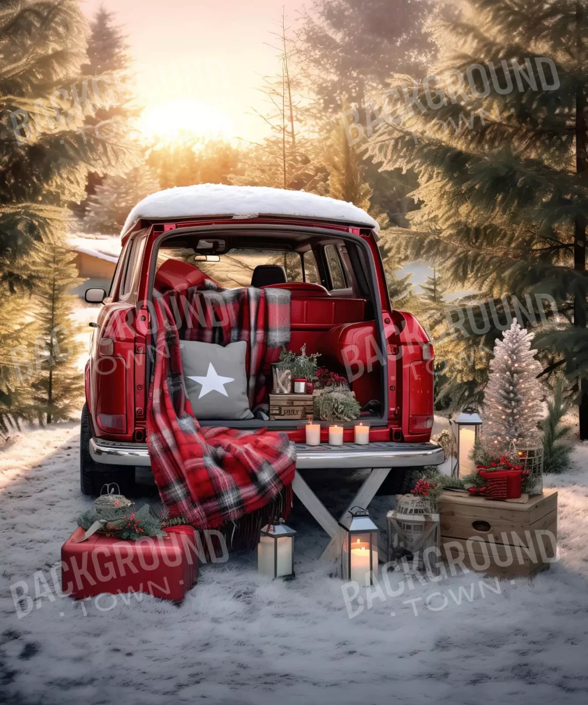 Christmas Picnic Ii 10’X12’ Ultracloth (120 X 144 Inch) Backdrop