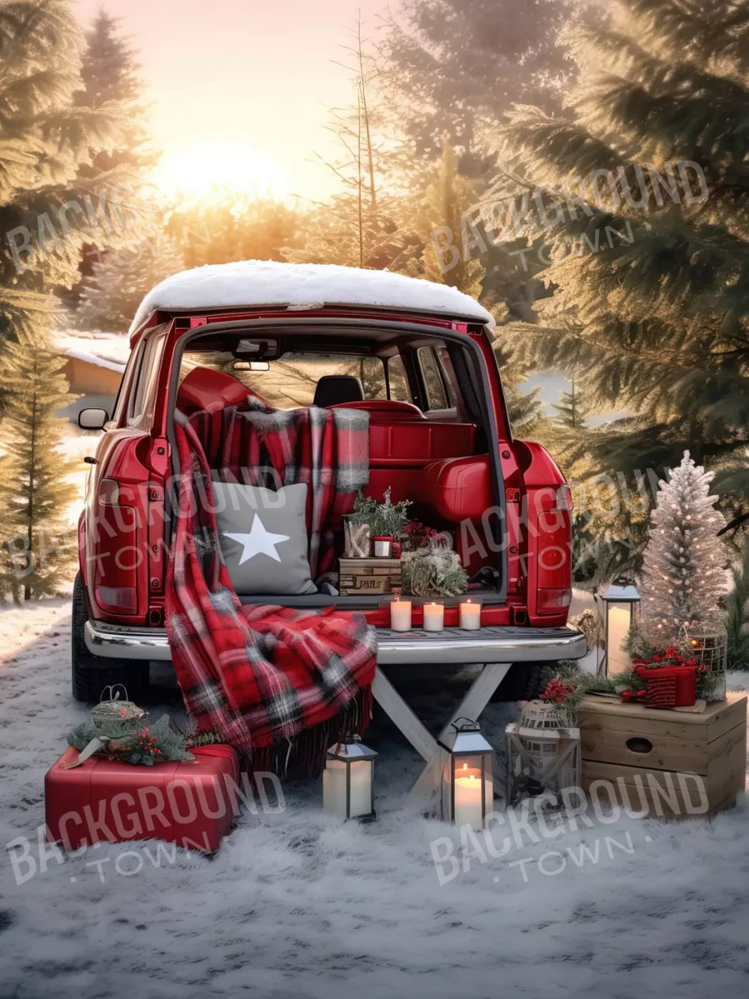 Christmas Picnic Ii 5’X6’8 Fleece (60 X 80 Inch) Backdrop