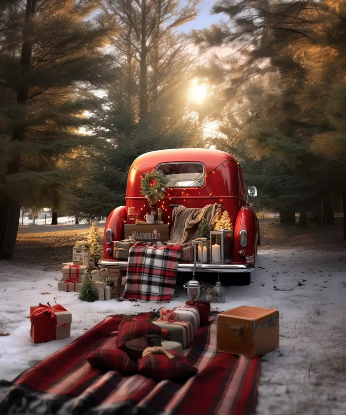 Christmas Picnic Iii 10’X12’ Ultracloth (120 X 144 Inch) Backdrop