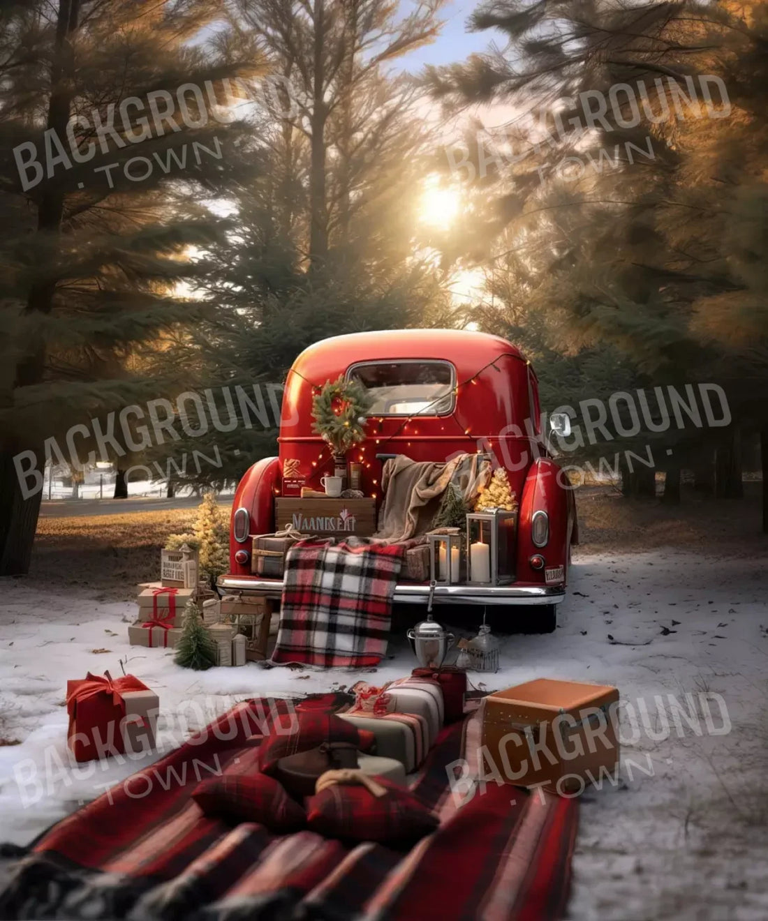 Red , Green , White Backdrop for Photography