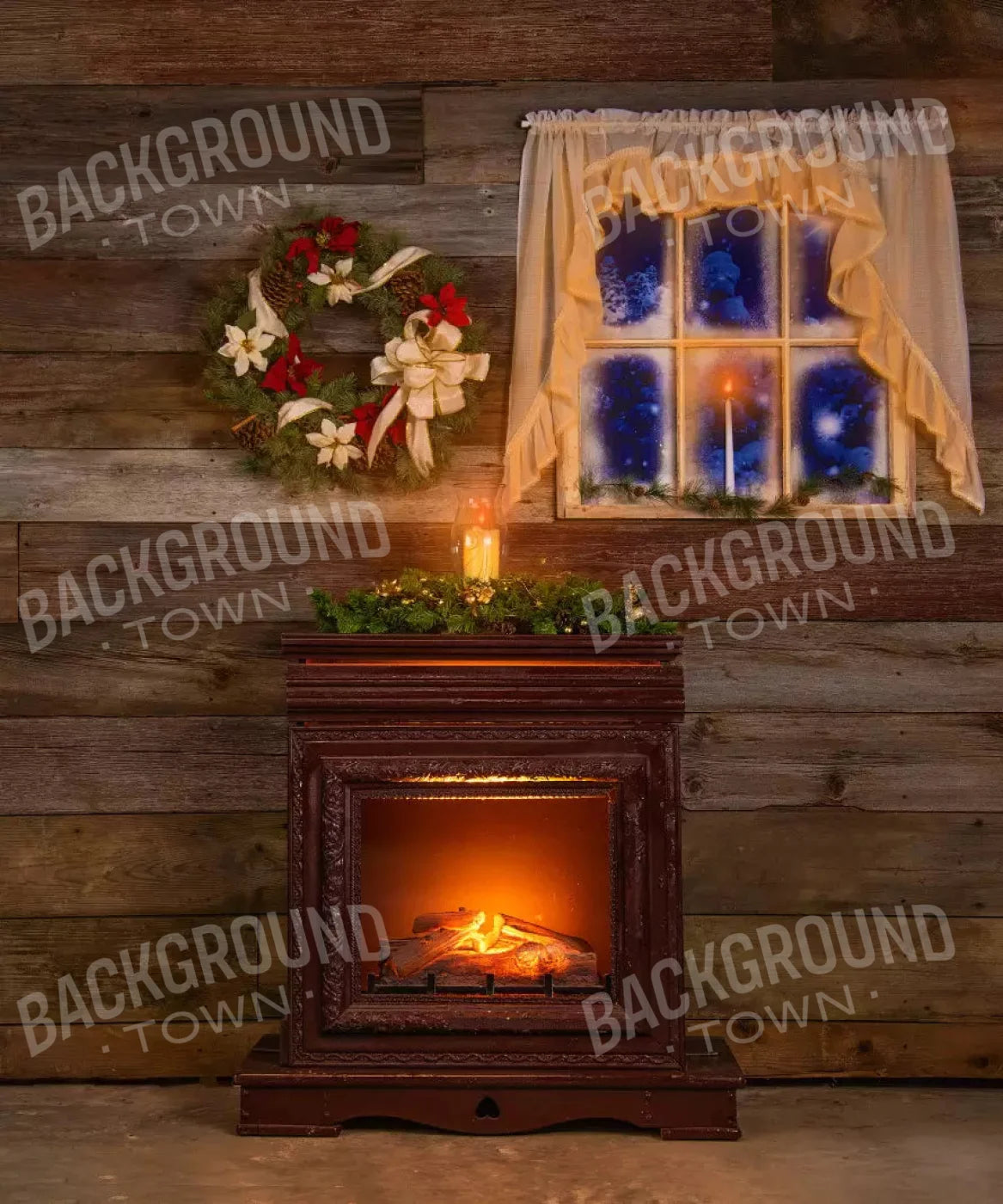 Brown Christmas Backdrop for Photography