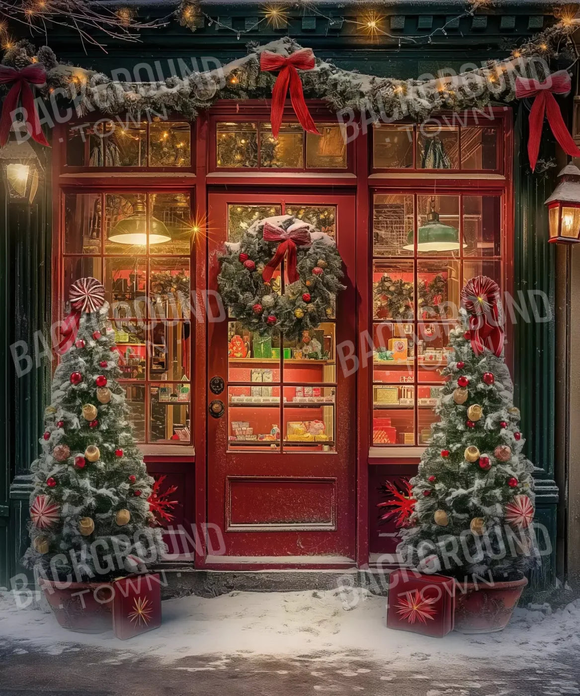 Christmas Shop Ii 10’X12’ Ultracloth (120 X 144 Inch) Backdrop