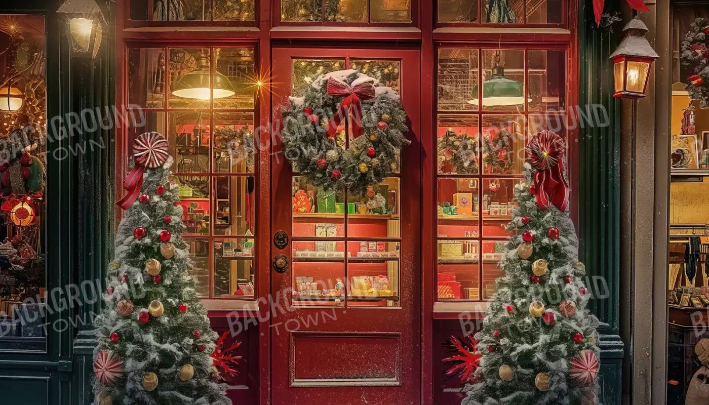 Christmas Shop Ii 14’X8’ Ultracloth (168 X 96 Inch) Backdrop