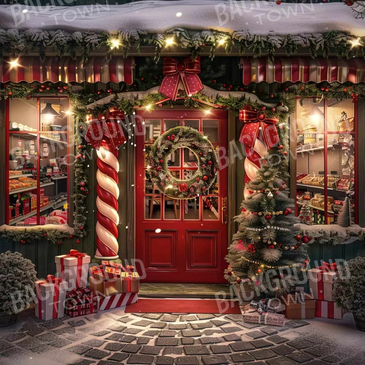 Christmas Shop I 10’X10’ Ultracloth (120 X Inch) Backdrop