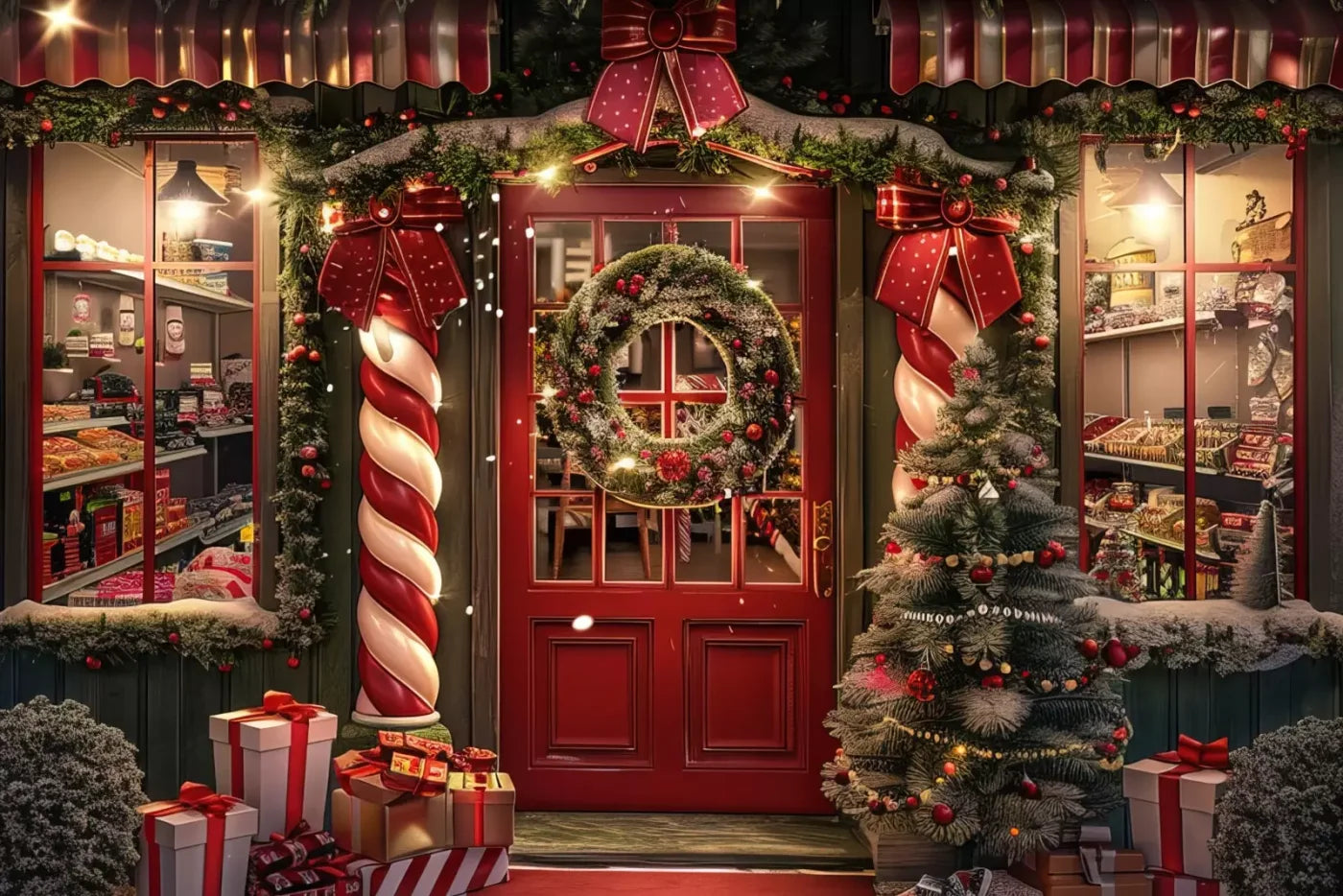 Christmas Shop I 12’X8’ Ultracloth (144 X 96 Inch) Backdrop