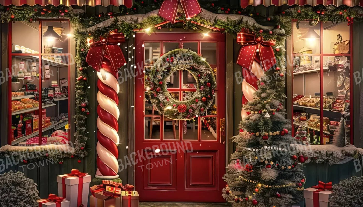 Christmas Shop I 14’X8’ Ultracloth (168 X 96 Inch) Backdrop