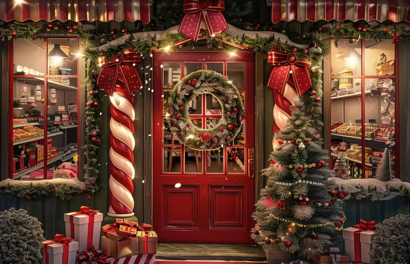 Christmas Shop I 14’X9’ Ultracloth (168 X 108 Inch) Backdrop