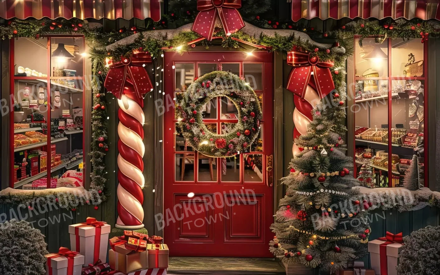 Christmas Shop I 16’X10’ Ultracloth (192 X 120 Inch) Backdrop