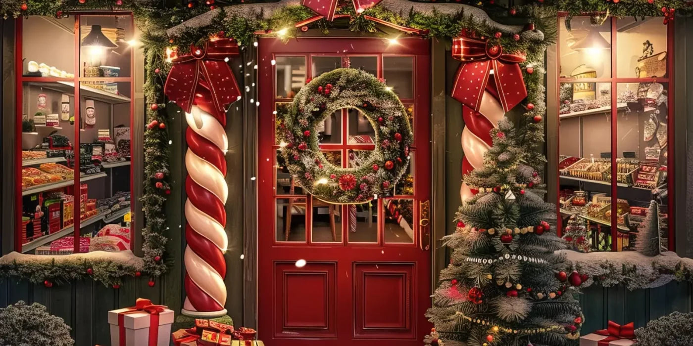 Christmas Shop I 16’X8’ Ultracloth (192 X 96 Inch) Backdrop