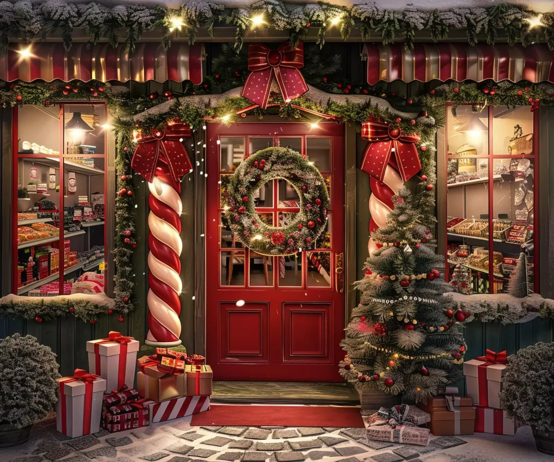 Christmas Shop I 5’X4’2 Fleece (60 X 50 Inch) Backdrop