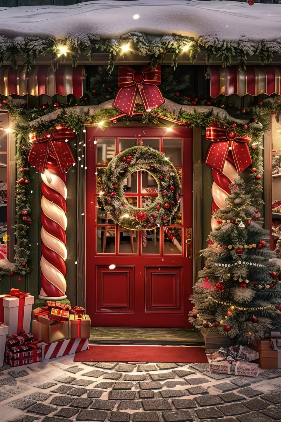 Christmas Shop I 8’X12’ Ultracloth (96 X 144 Inch) Backdrop