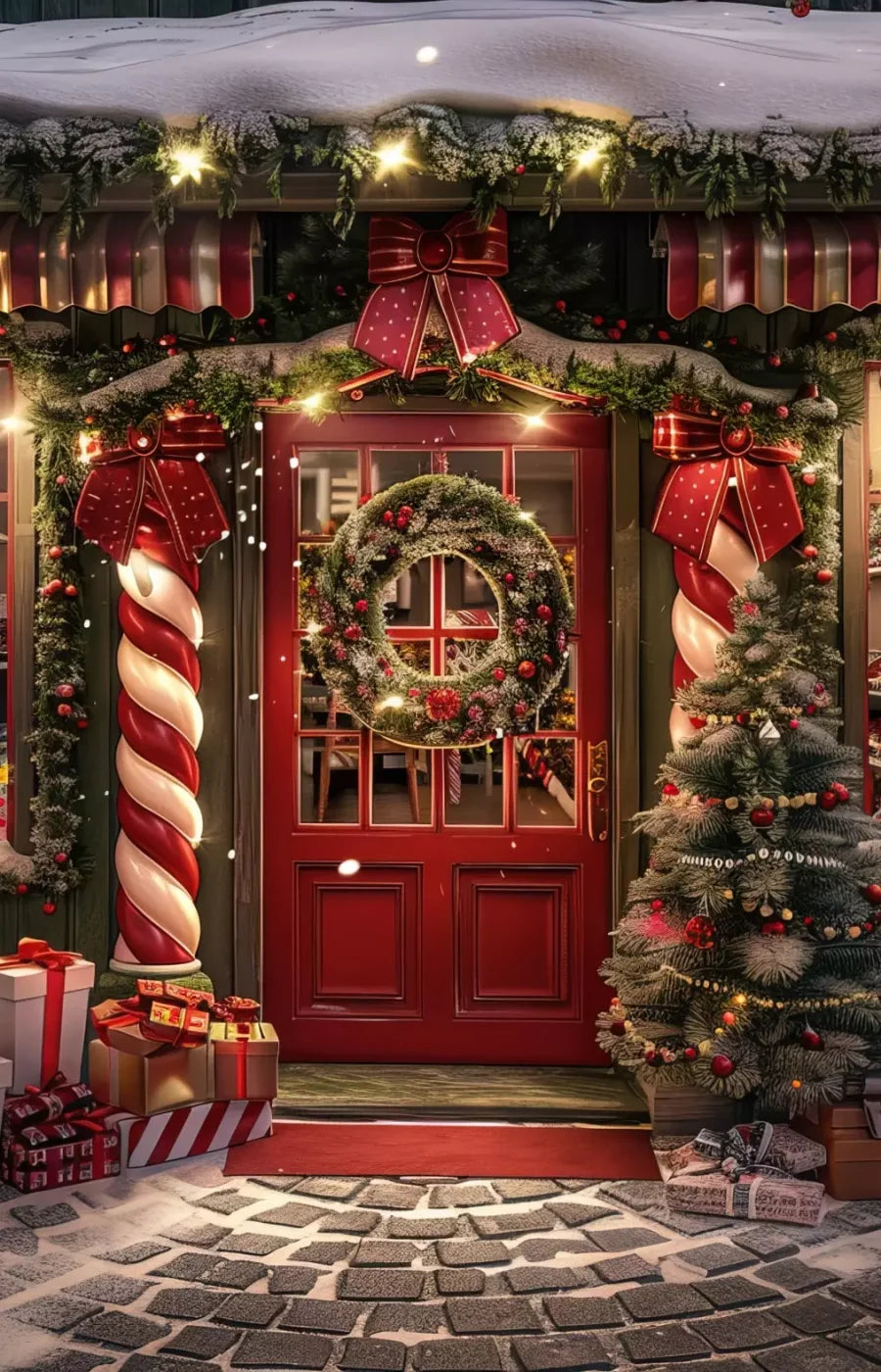 Christmas Shop I 9’X14’ Ultracloth (108 X 168 Inch) Backdrop