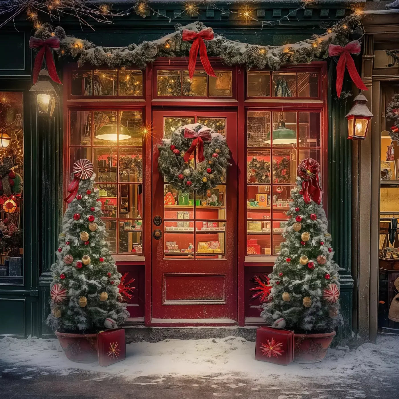 Christmas Shop Ii 10’X10’ Ultracloth (120 X Inch) Backdrop