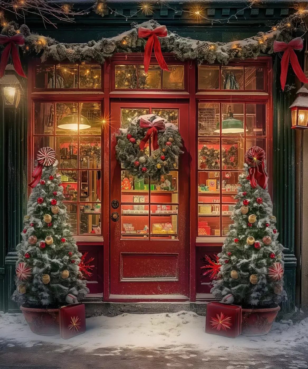 Christmas Shop Ii 10’X12’ Ultracloth (120 X 144 Inch) Backdrop