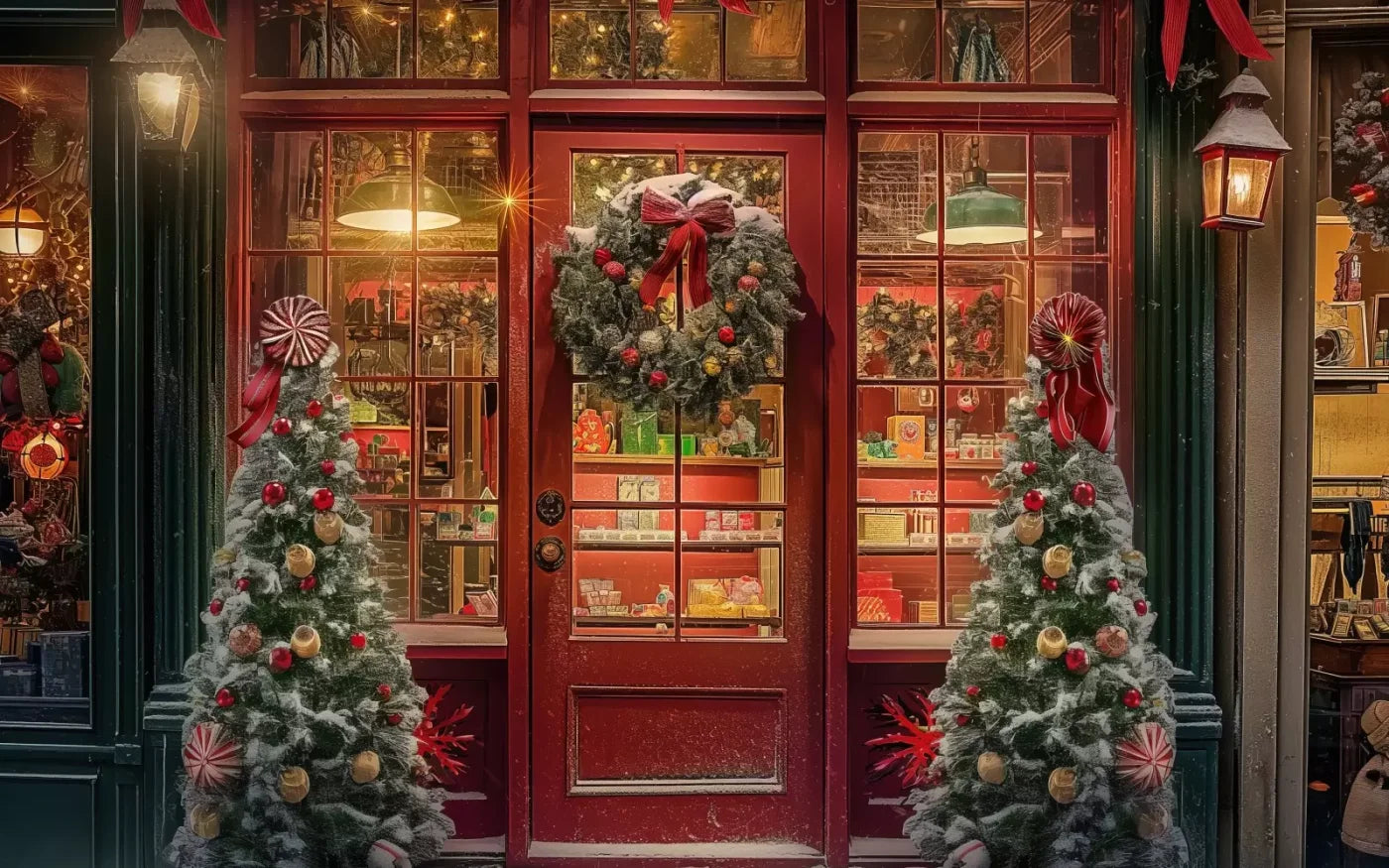 Christmas Shop Ii 16’X10’ Ultracloth (192 X 120 Inch) Backdrop