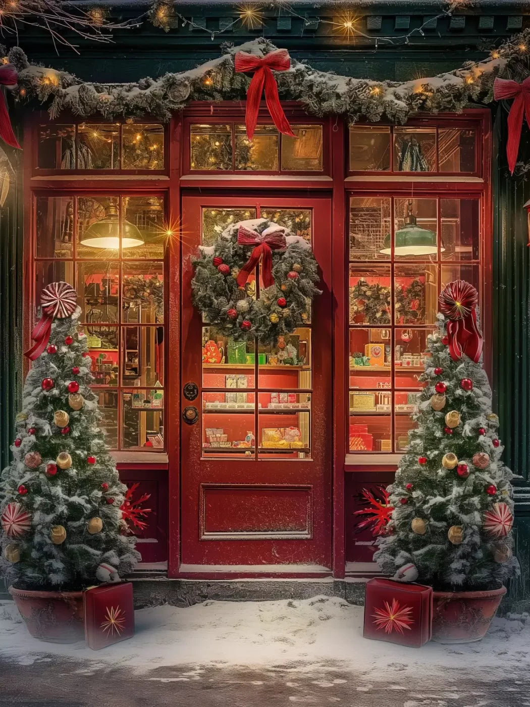 Christmas Shop Ii 6’X8’ Fleece (72 X 96 Inch) Backdrop