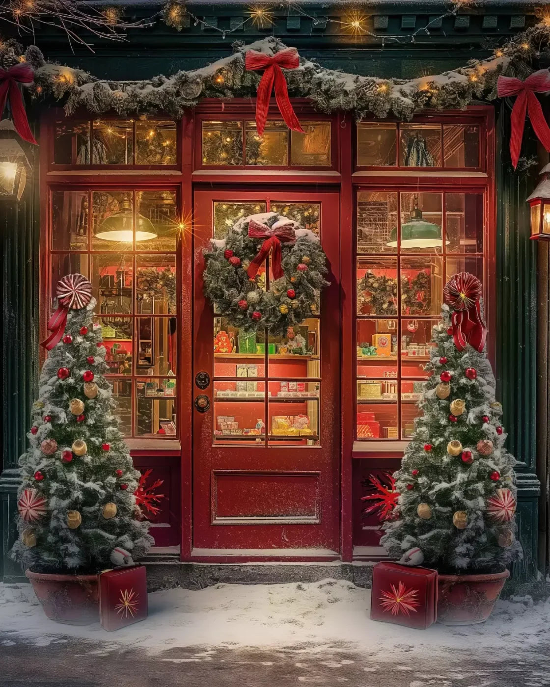 Christmas Shop Ii 8’X10’ Fleece (96 X 120 Inch) Backdrop