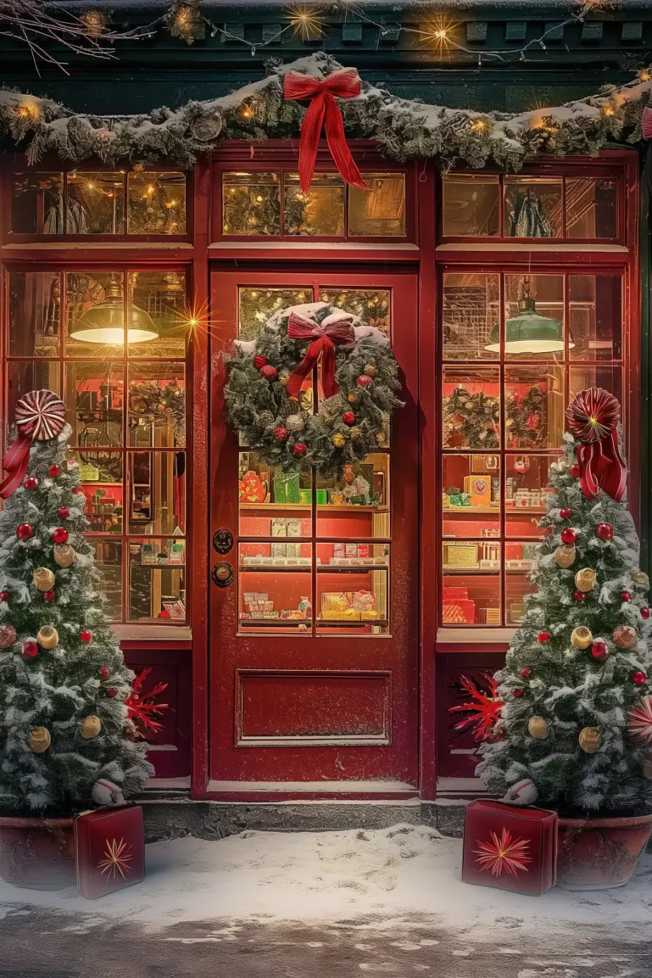 Christmas Shop Ii 8’X12’ Ultracloth (96 X 144 Inch) Backdrop