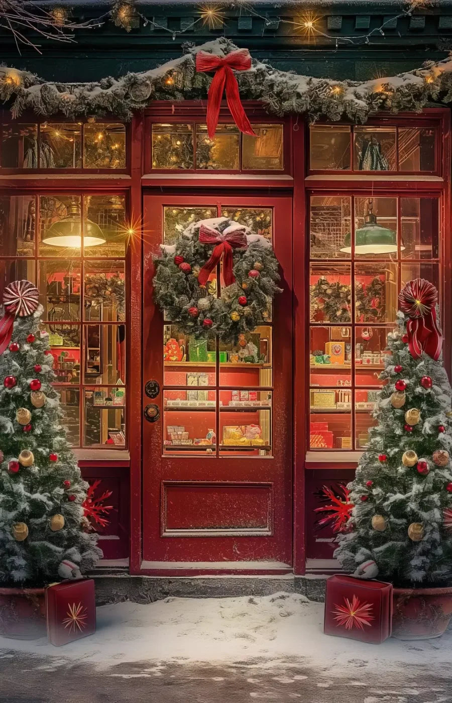 Christmas Shop Ii 9’X14’ Ultracloth (108 X 168 Inch) Backdrop