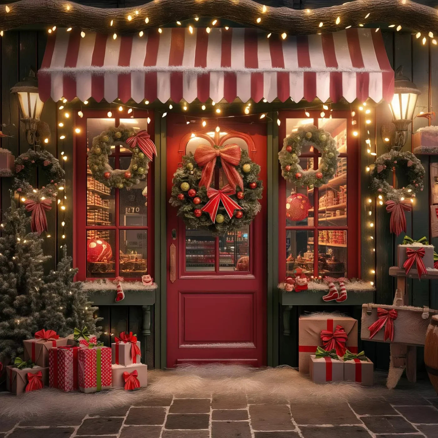Christmas Shop Iii 10’X10’ Ultracloth (120 X Inch) Backdrop