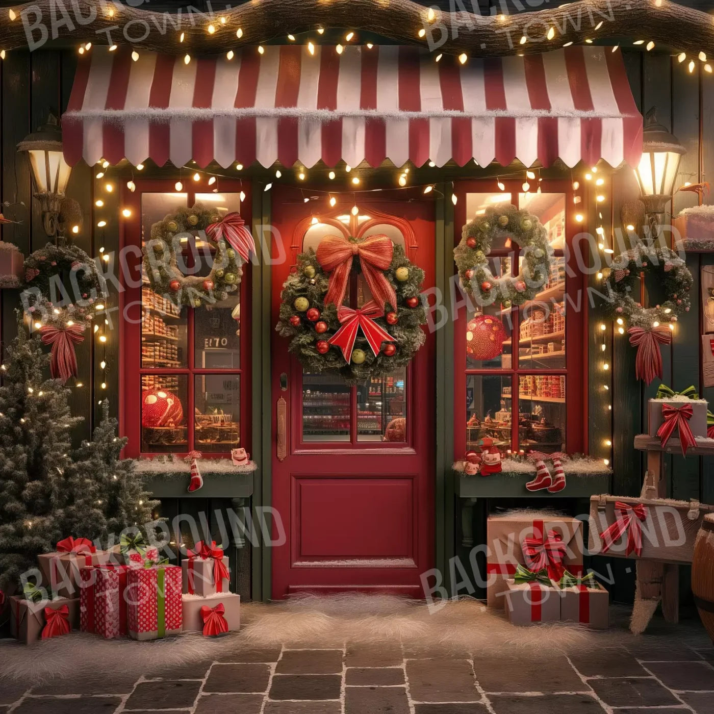 Christmas Shop Iii 10’X10’ Ultracloth (120 X Inch) Backdrop