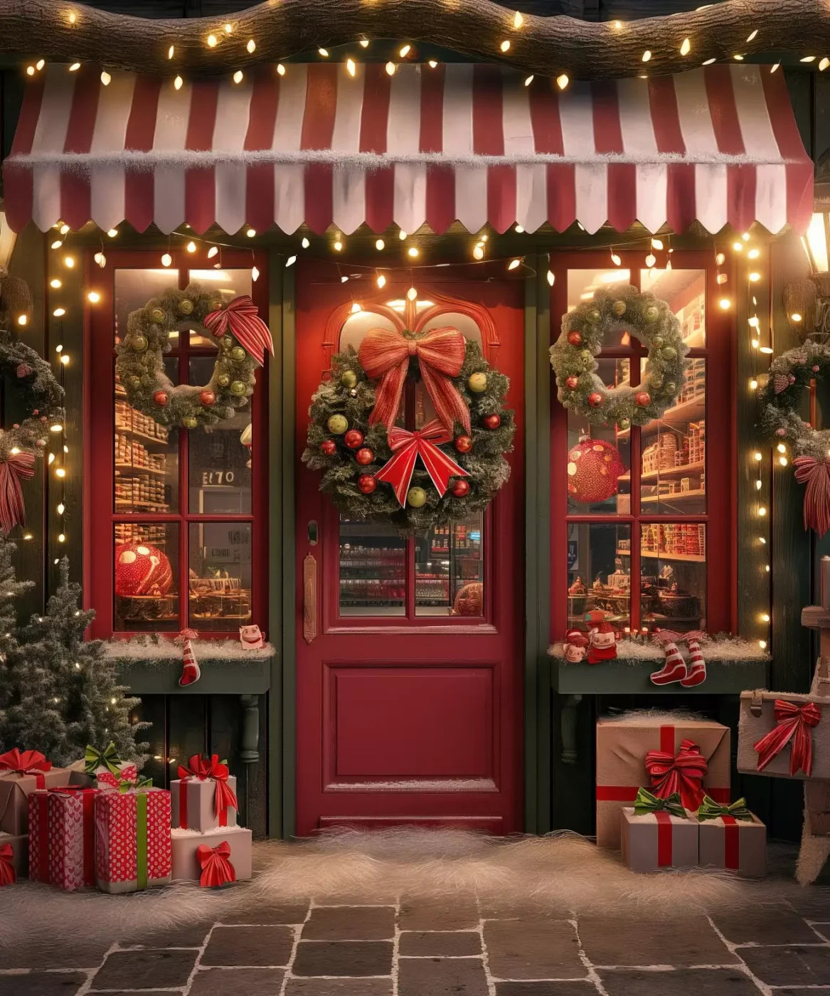 Christmas Shop Iii 10’X12’ Ultracloth (120 X 144 Inch) Backdrop