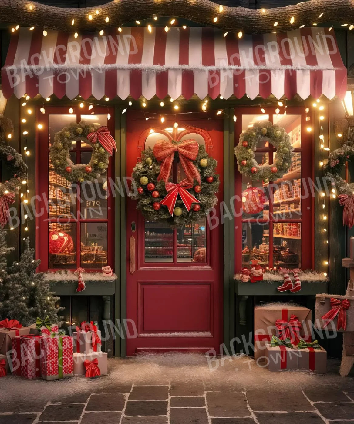 Christmas Shop Iii 10’X12’ Ultracloth (120 X 144 Inch) Backdrop