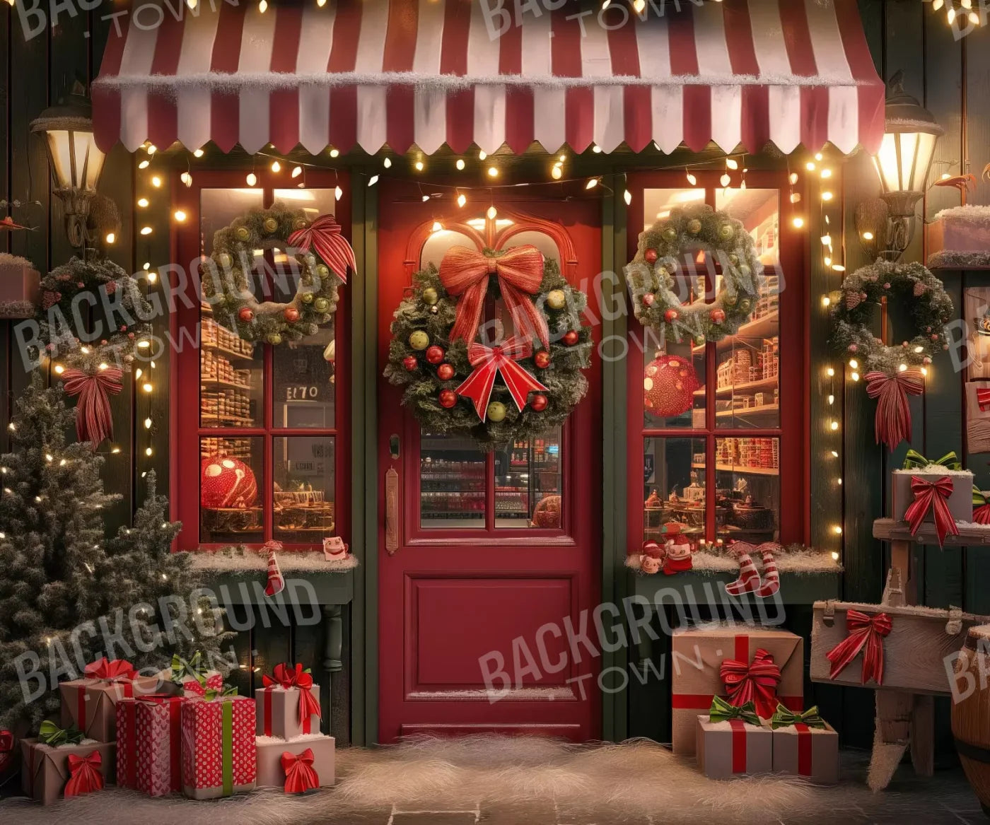 Christmas Shop Iii 12’X10’ Ultracloth (144 X 120 Inch) Backdrop