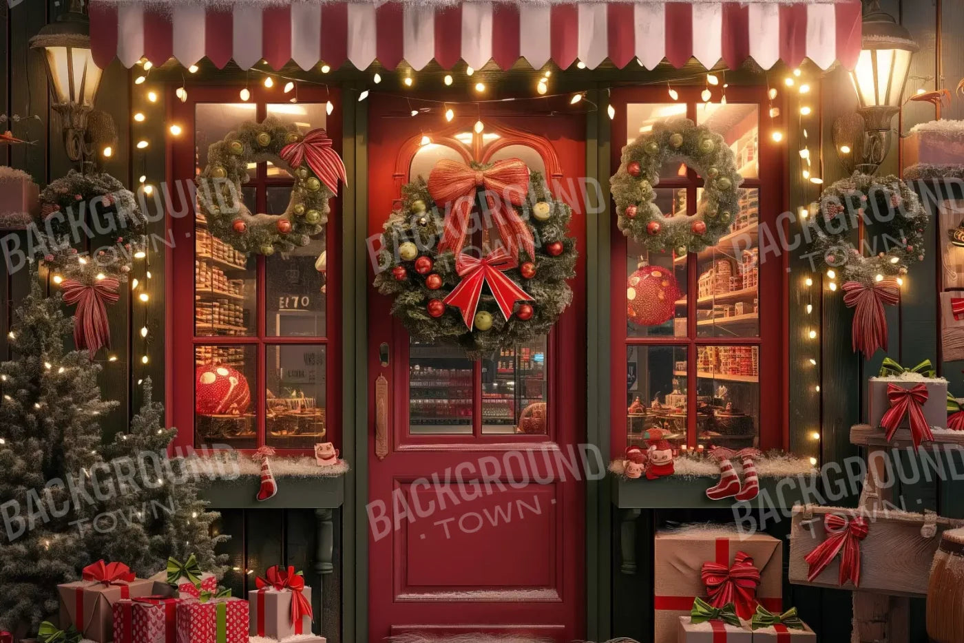 Christmas Shop Iii 12’X8’ Ultracloth (144 X 96 Inch) Backdrop