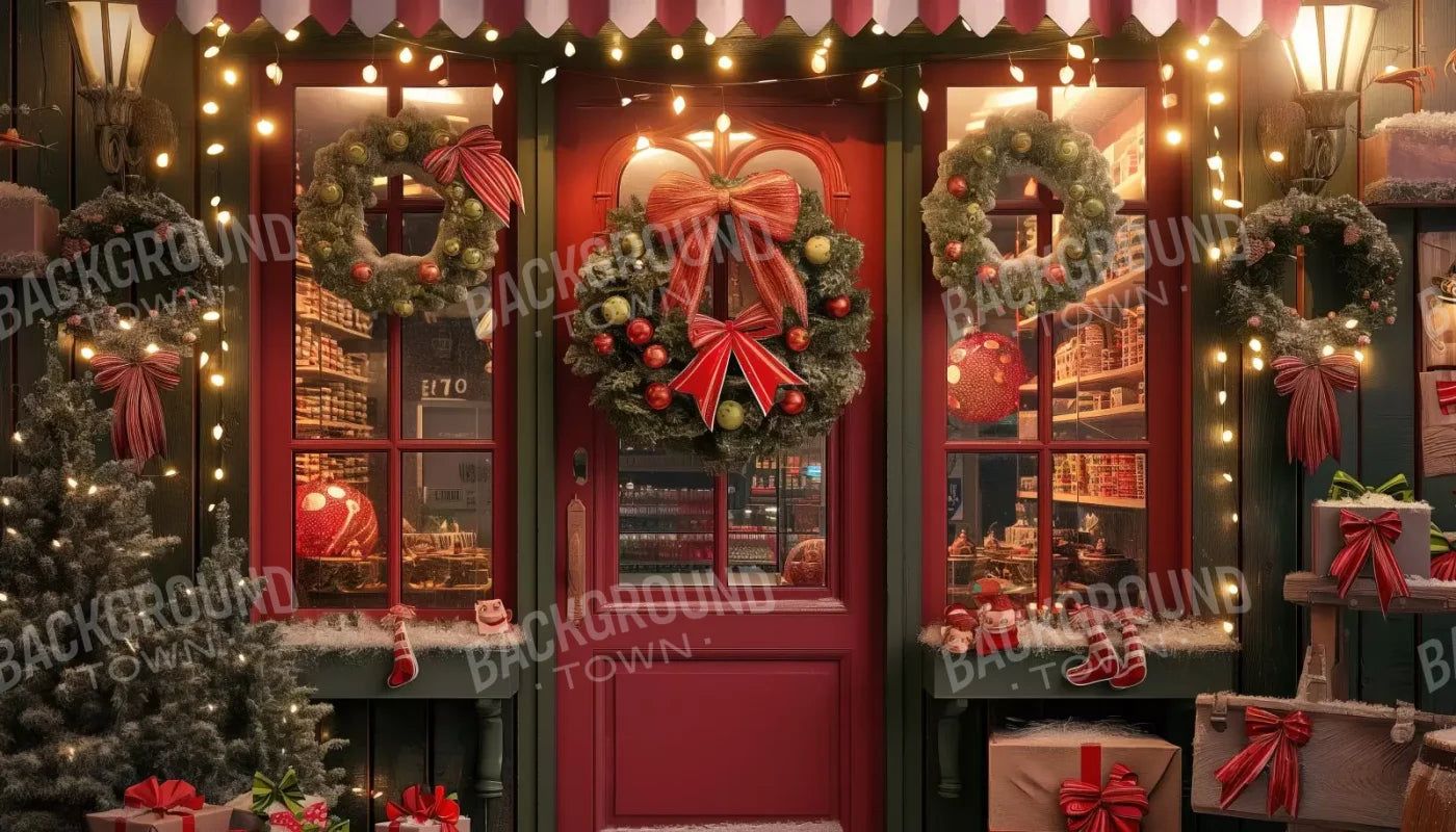 Christmas Shop Iii 14’X8’ Ultracloth (168 X 96 Inch) Backdrop