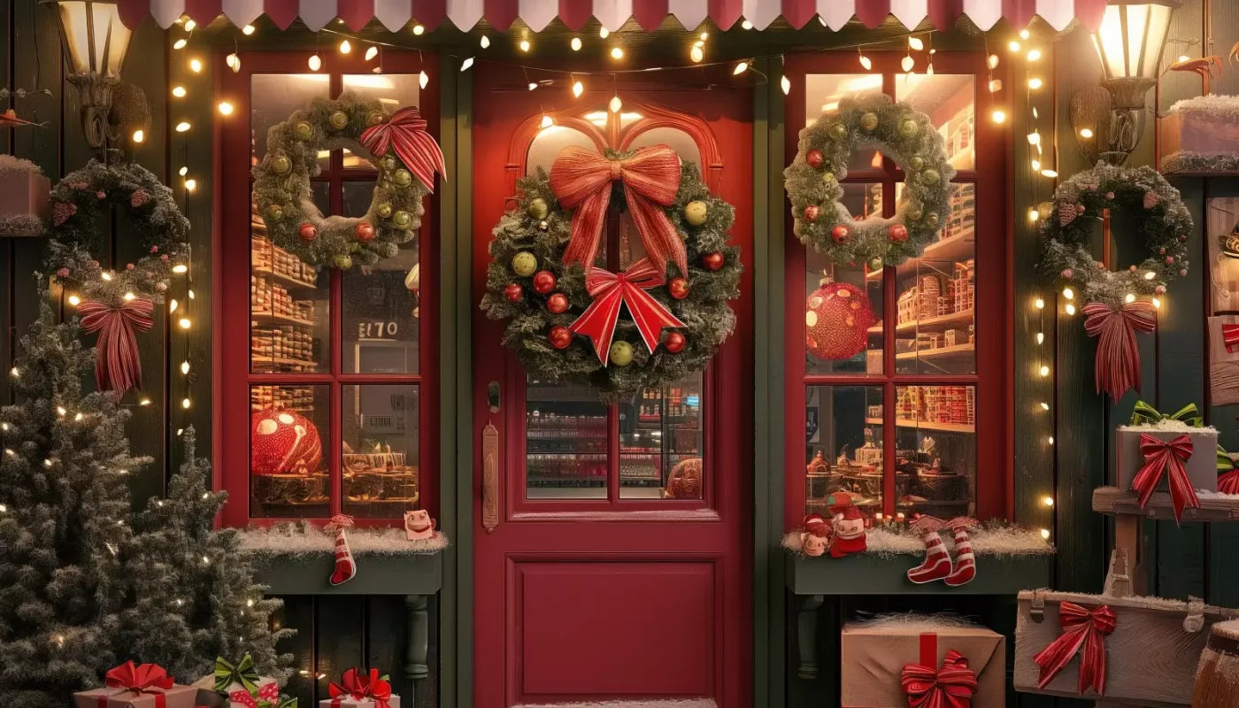 Christmas Shop Iii 14’X8’ Ultracloth (168 X 96 Inch) Backdrop