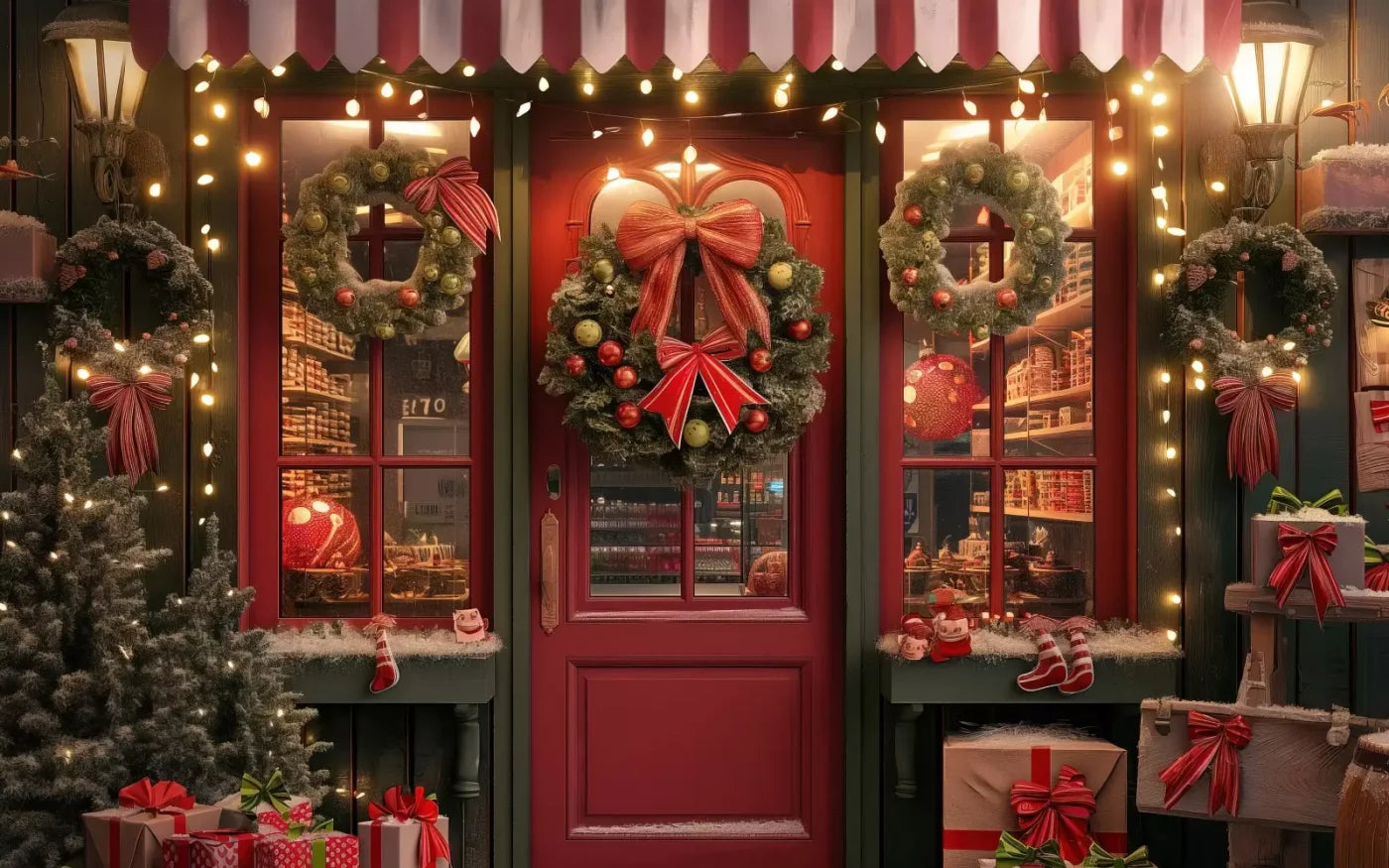 Christmas Shop Iii 16’X10’ Ultracloth (192 X 120 Inch) Backdrop