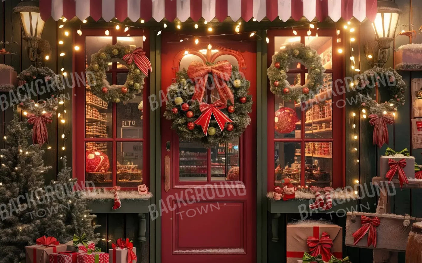 Christmas Shop Iii 16’X10’ Ultracloth (192 X 120 Inch) Backdrop