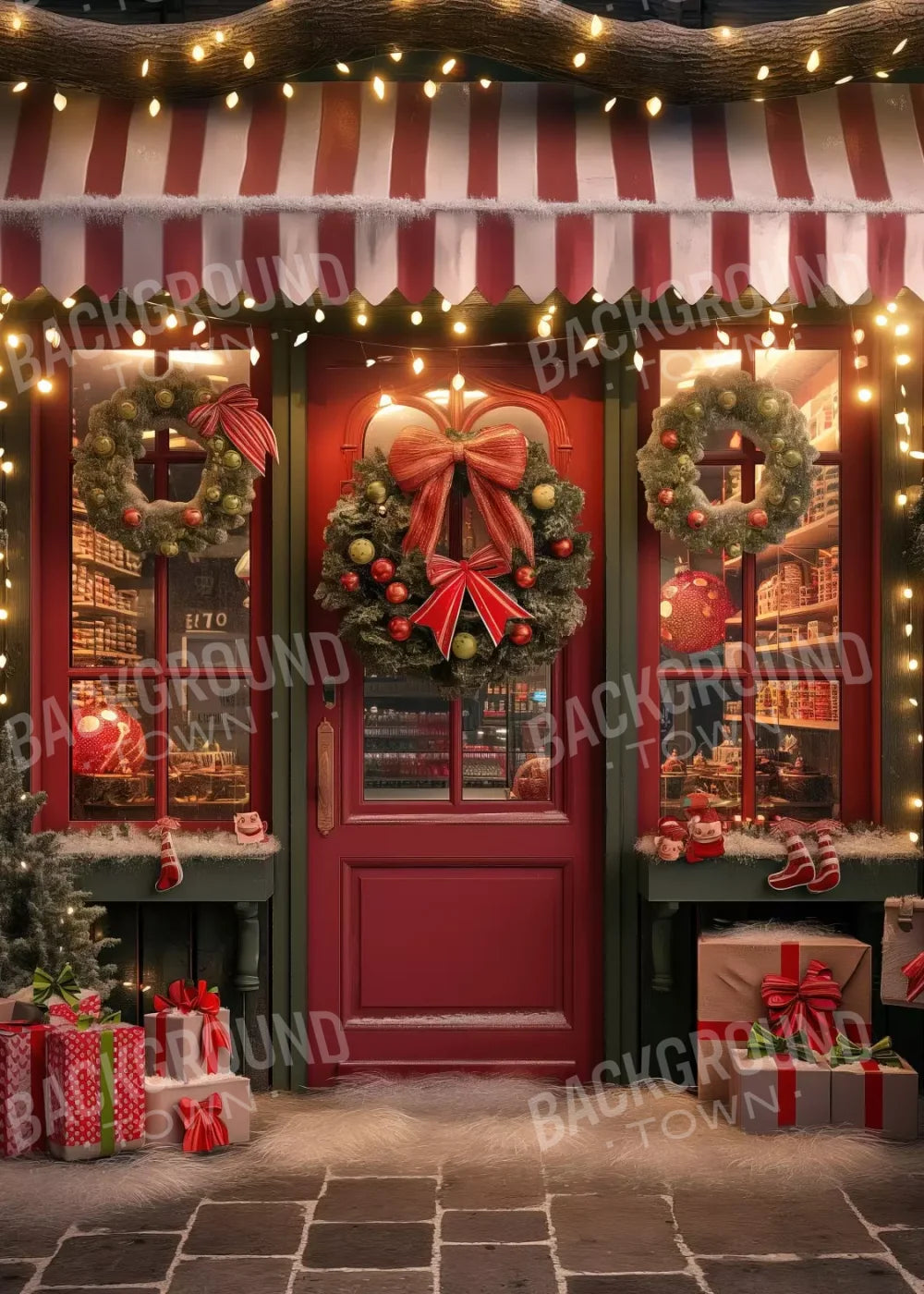 Christmas Shop Iii 5’X7’ Ultracloth (60 X 84 Inch) Backdrop