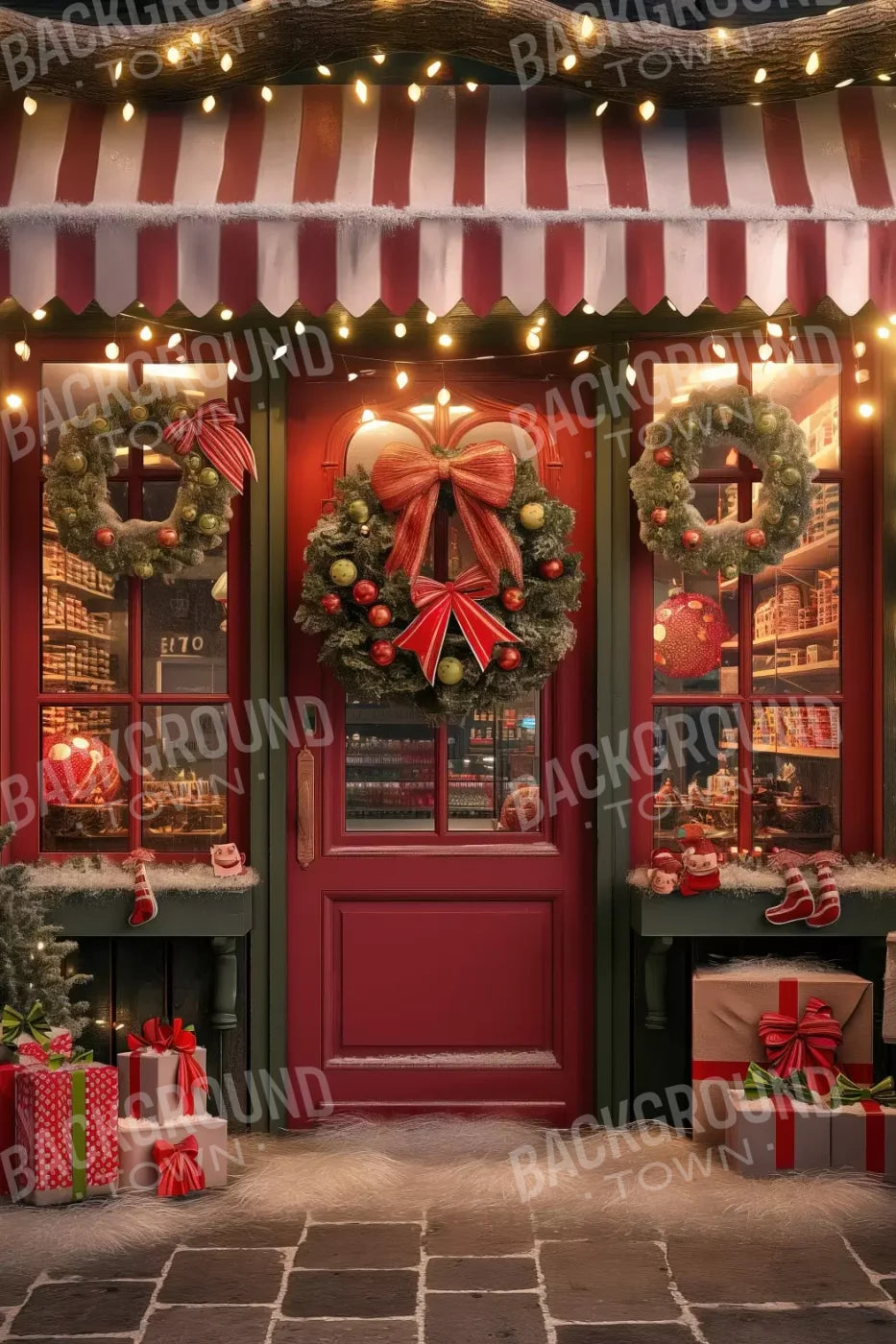 Christmas Shop Iii 8’X12’ Ultracloth (96 X 144 Inch) Backdrop