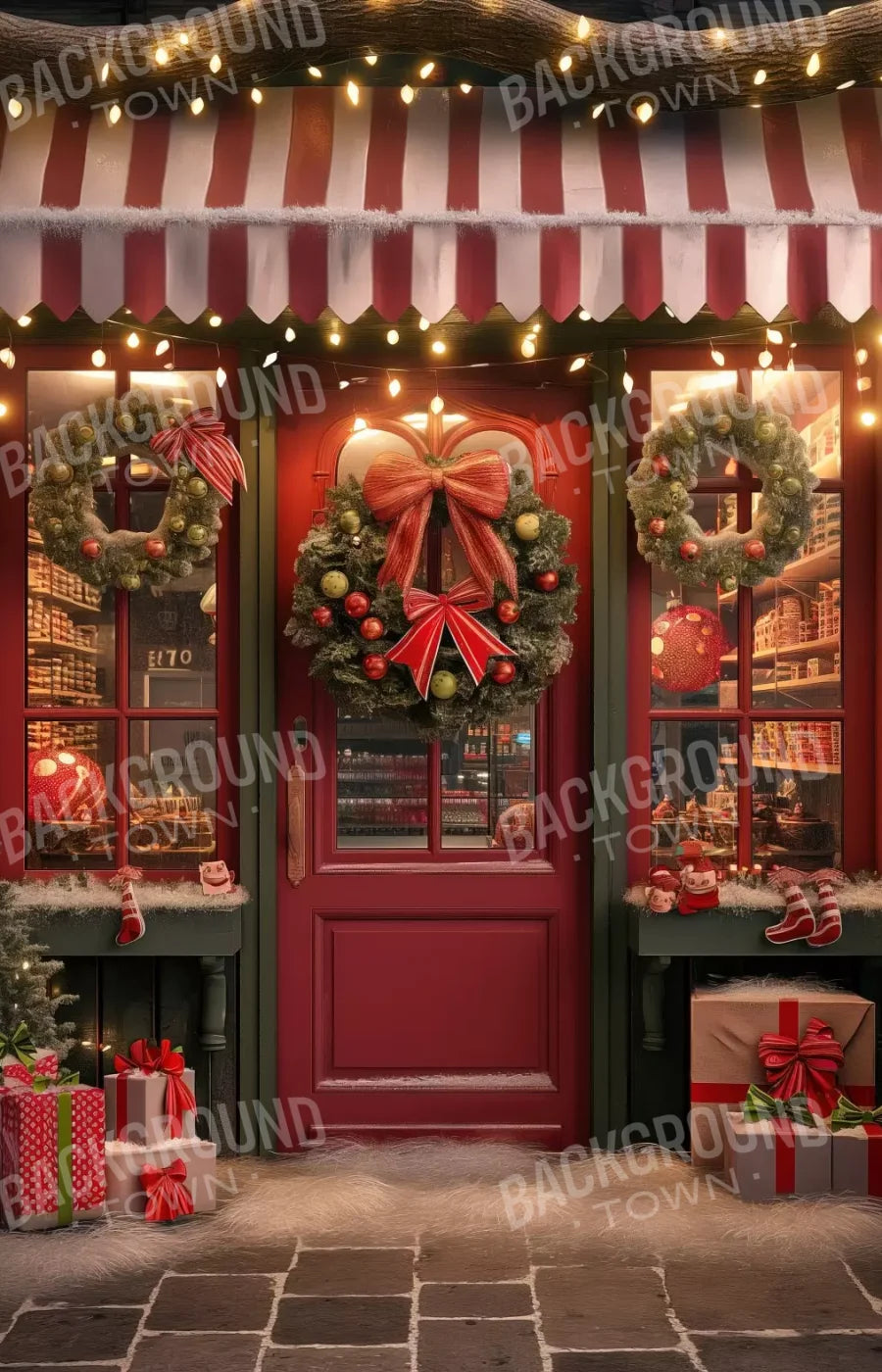 Christmas Shop Iii 9’X14’ Ultracloth (108 X 168 Inch) Backdrop