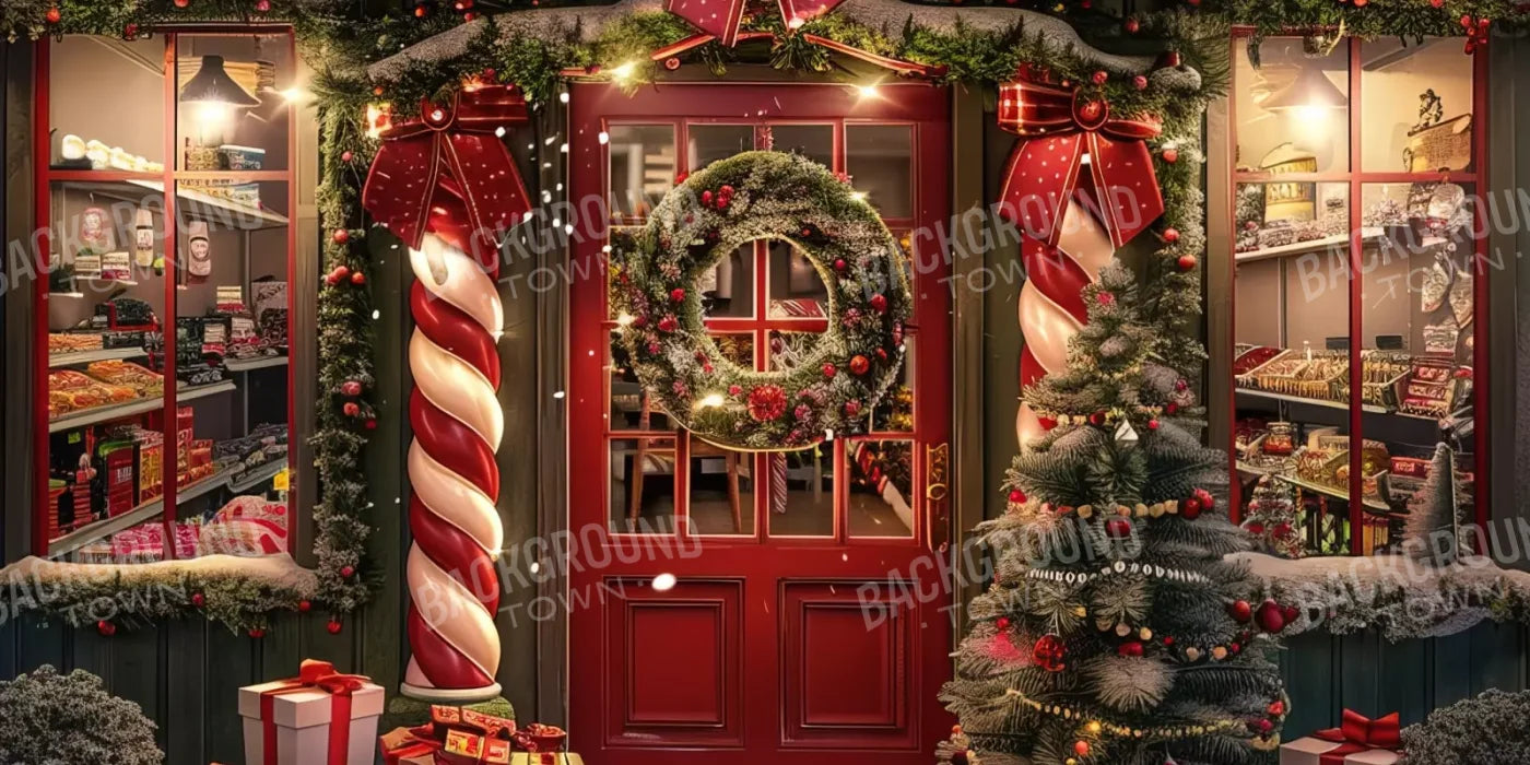 Christmas Shop I 16’X8’ Ultracloth (192 X 96 Inch) Backdrop