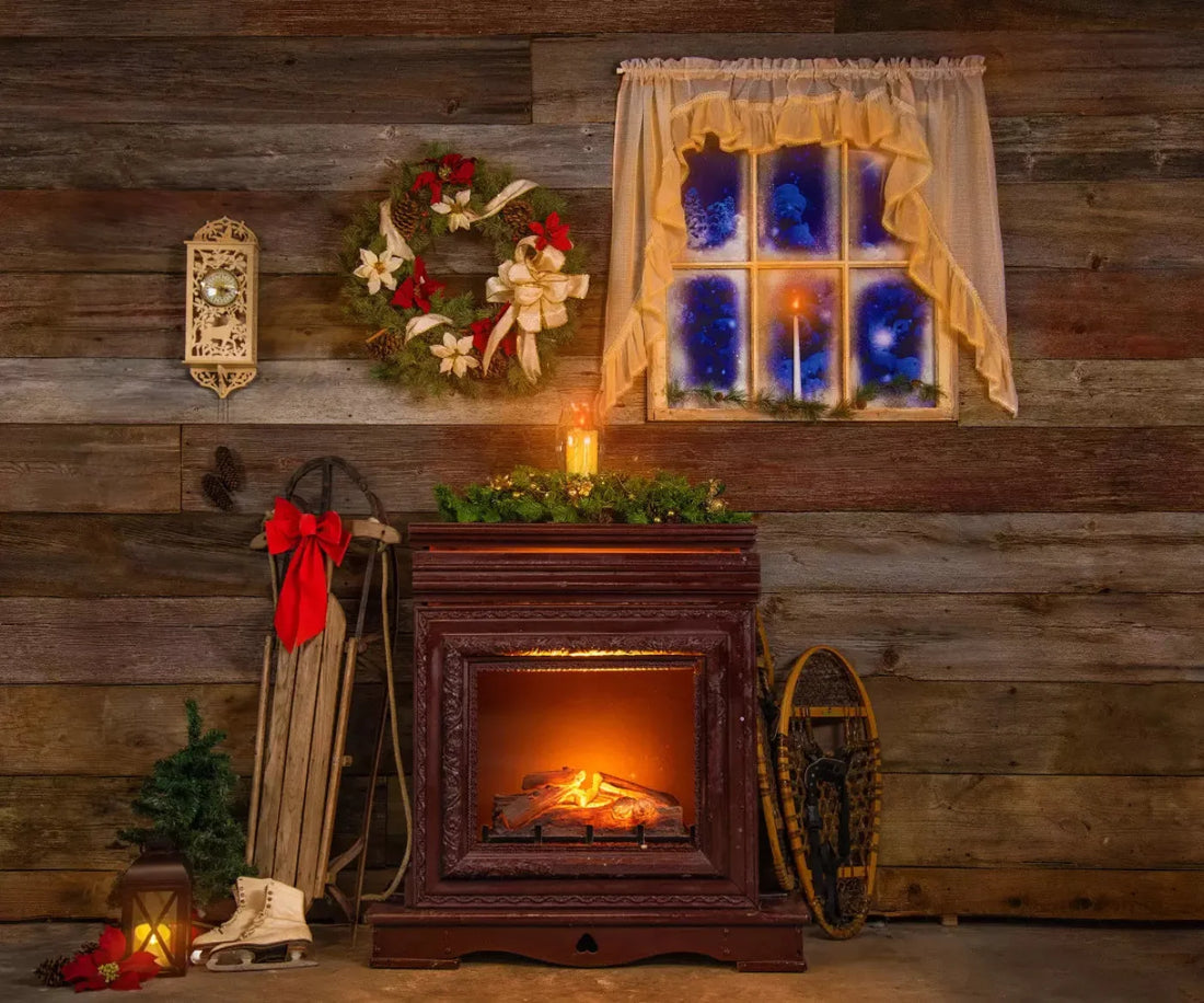 Brown Christmas Backdrop for Photography
