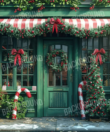 Christmas Store Front 10’x12’ UltraCloth (120 x 144 inch) Backdrop